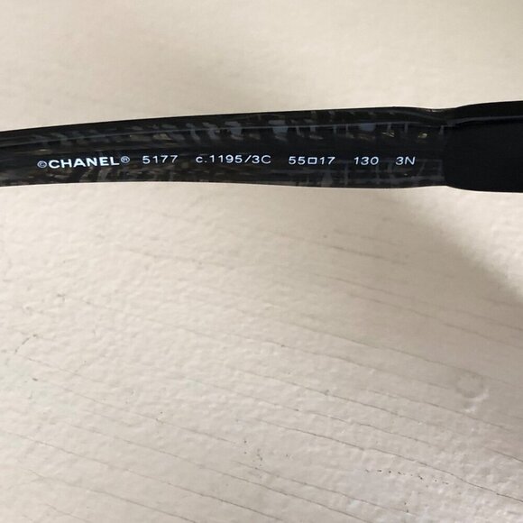 Authentic CHANEL Acetate Tweed Effect Sunglasses 5177 Black with Case - Picture 11 of 13